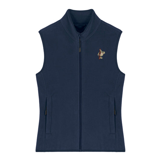 European Tree Frog Embroidered Women's Fleece Gilet Bodywarmer