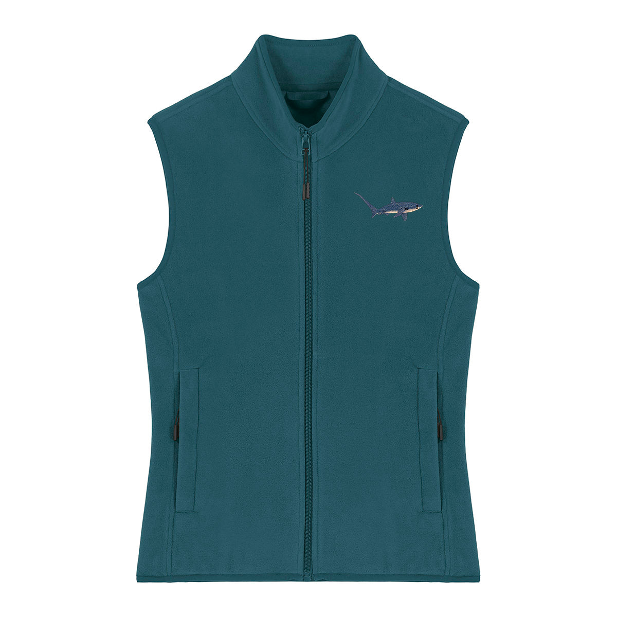 Thresher Shark Embroidered Women's Fleece Gilet Bodywarmer