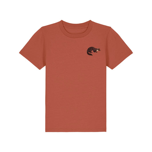 Pine Marten Embroidered Kids T-Shirt