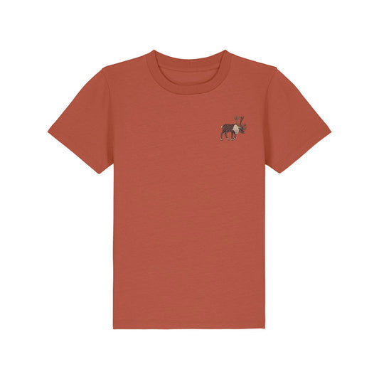 Reindeer Embroidered Kids T-Shirt