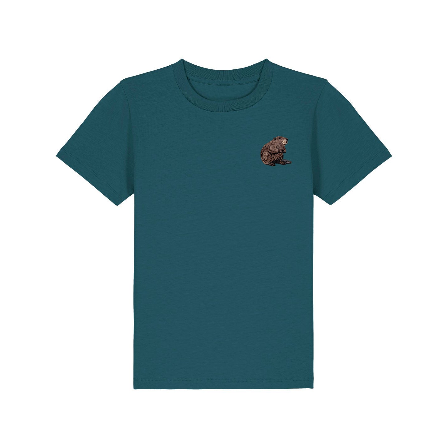 Beaver Embroidered Kids T-Shirt