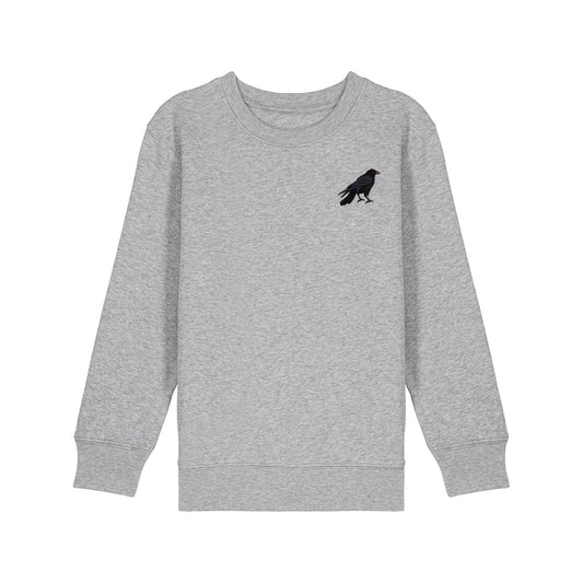 Crow Embroidered Kids Jumper