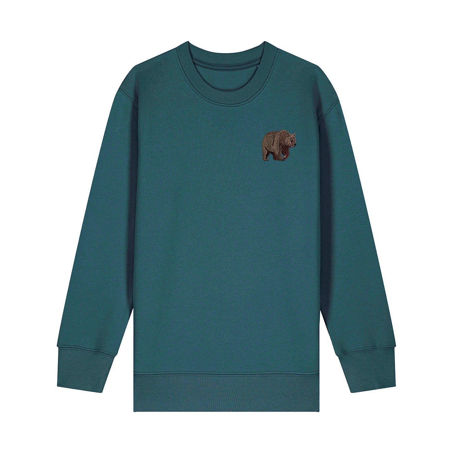 Brown Bear Embroidered Kids Jumper