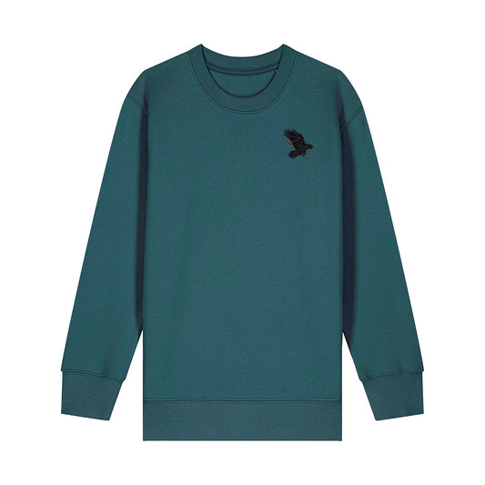 Raven Embroidered Kids Jumper