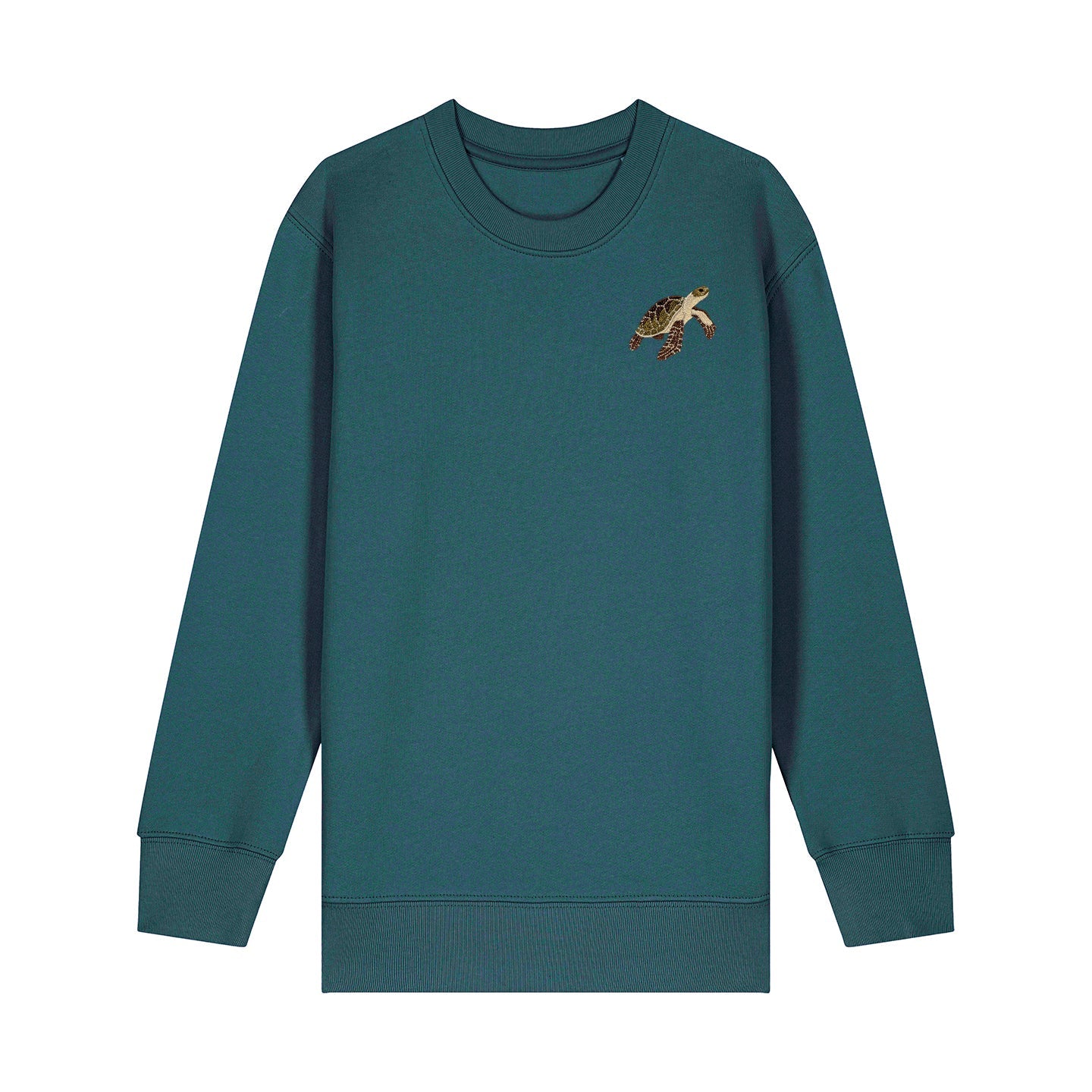 Sea Turtle Embroidered Kids Jumper