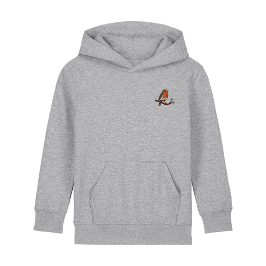 Robin Embroidered Kids Hoodie