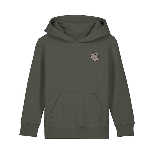 Grey Seal Embroidered Kids Hoodie