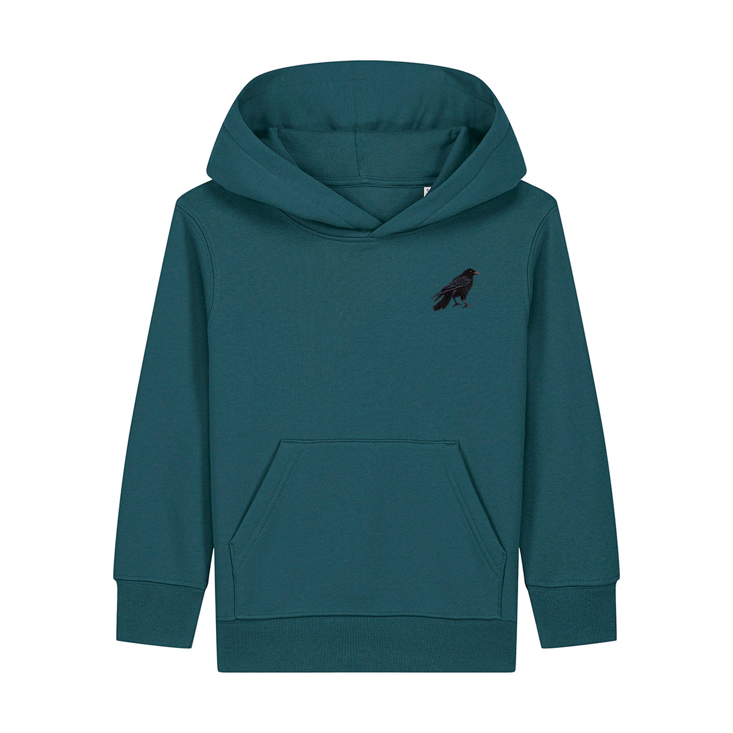 Crow Embroidered Kids Hoodie