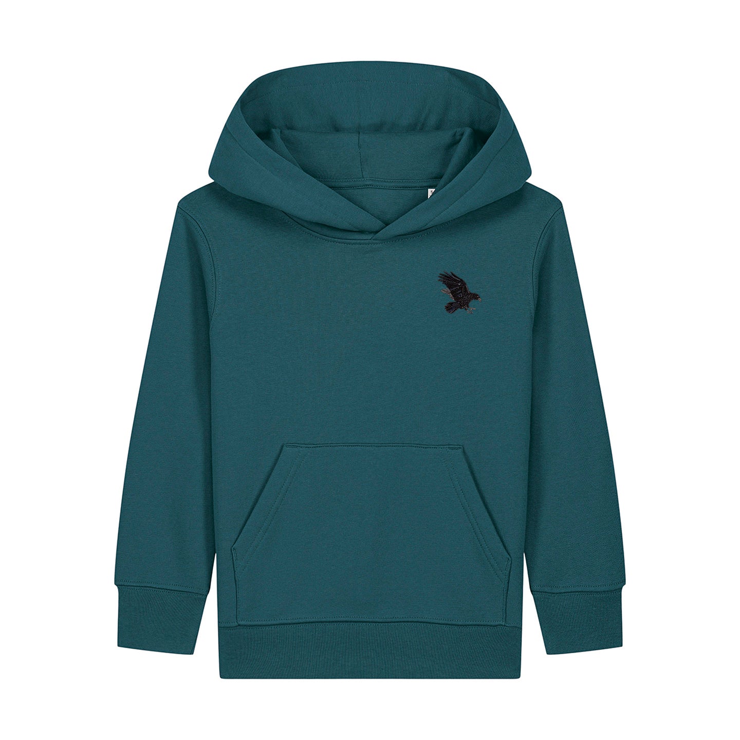 Raven Embroidered Kids Hoodie