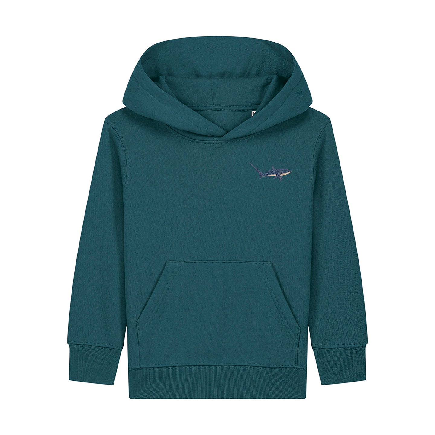 Thresher Shark Embroidered Kids Hoodie