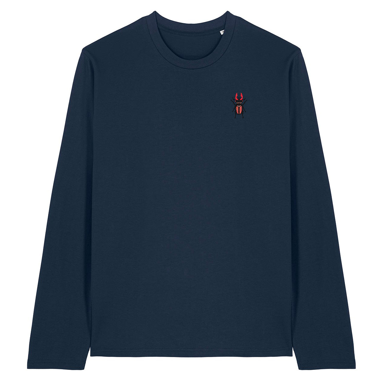 Stag Beetle Embroidered Long Sleeve T-Shirt