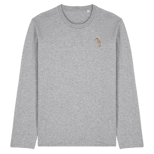 Seahorse Embroidered Long Sleeve T-Shirt