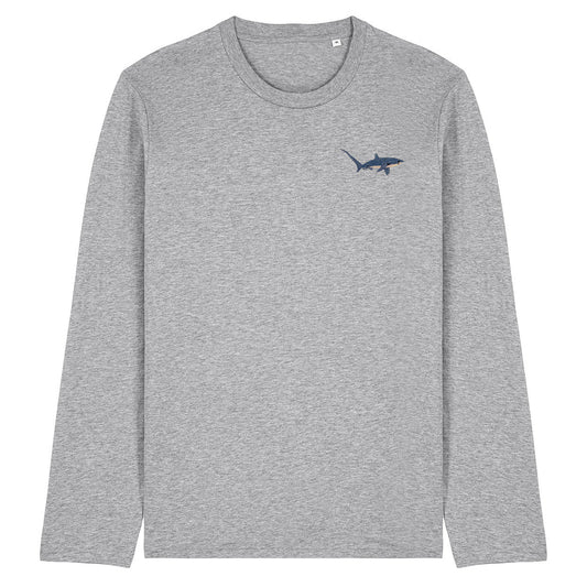 Thresher Shark Embroidered Long Sleeve T-Shirt
