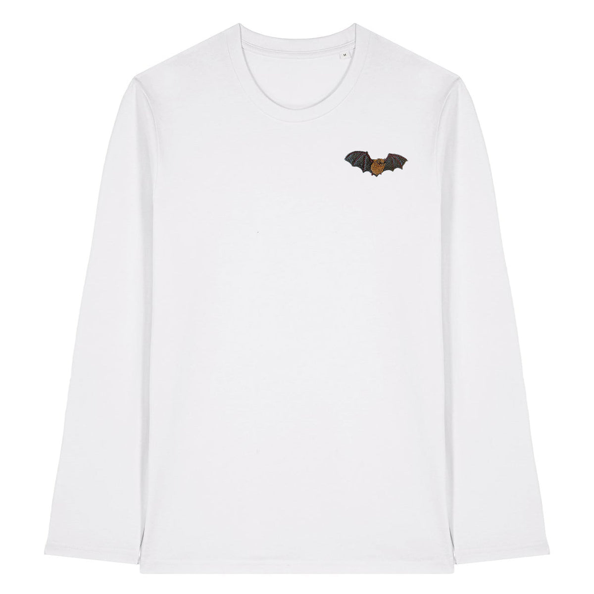 Noctule Bat Embroidered Long Sleeve T-Shirt