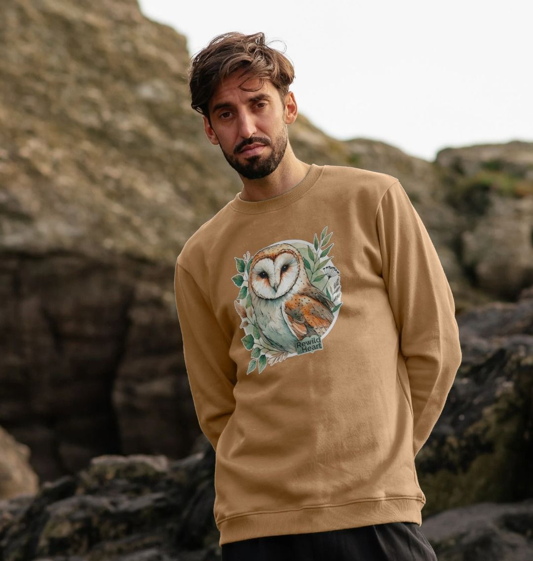 Barn Owl Woodland Men's Sweater