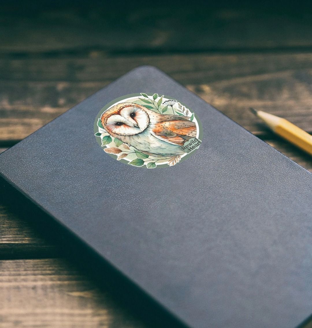 Barn Owl Woodland Sticker
