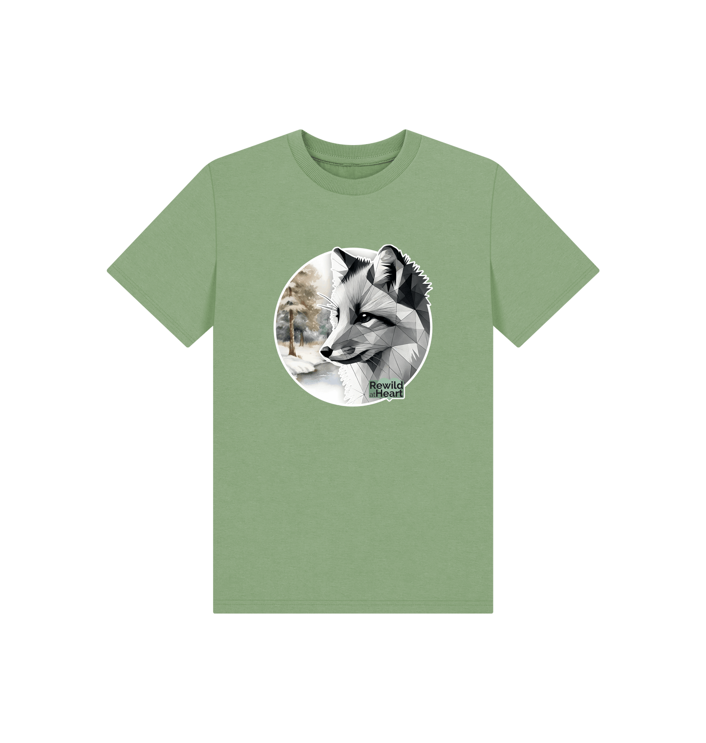 Sage Printed Kids T-Shirt Front