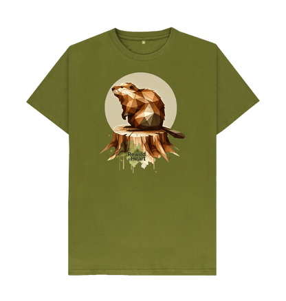 Moss Green Wild Beaver | Men's T-Shirt