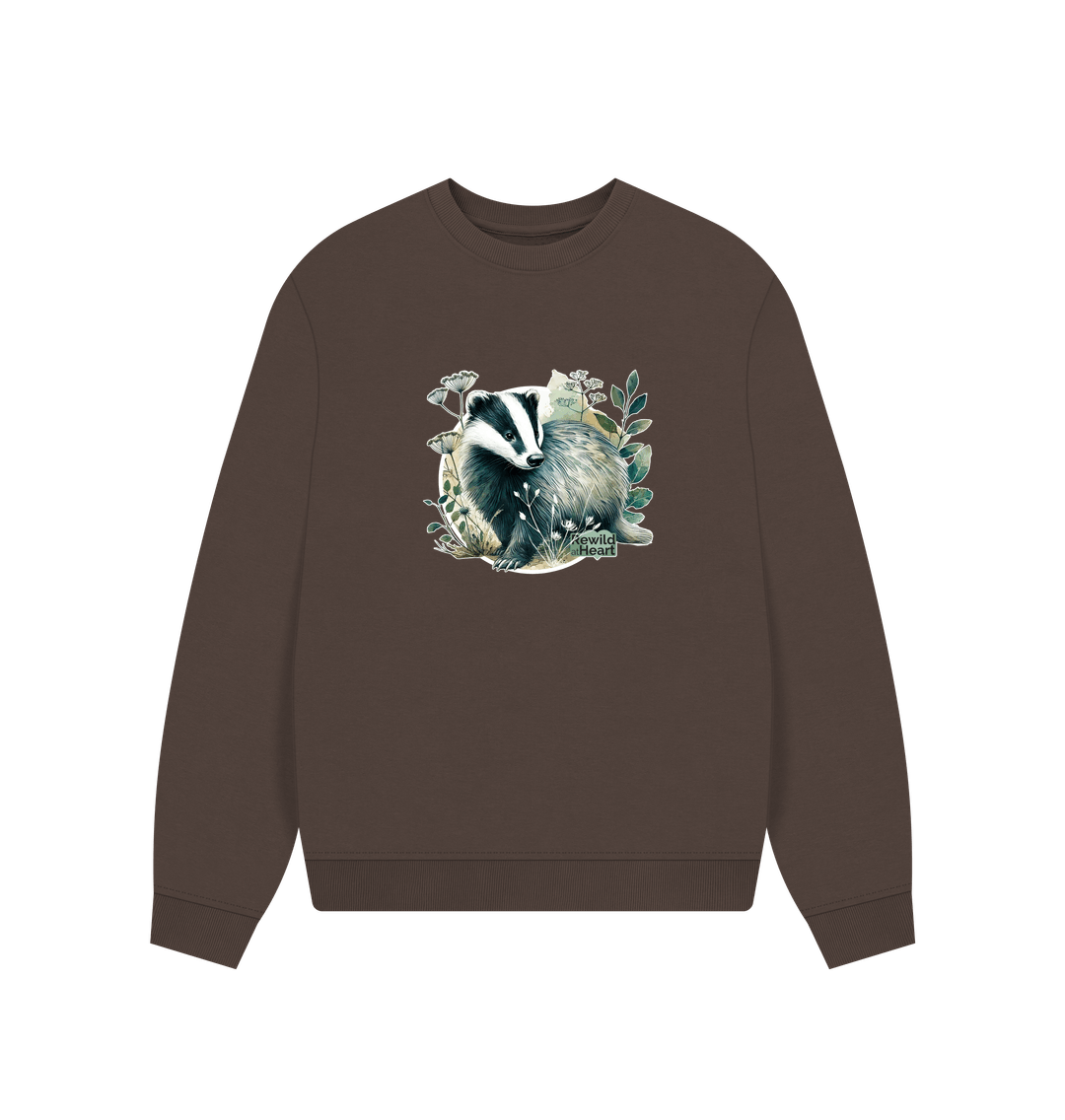 Chocolate Badger Wanderer Women's Oversized Jumper