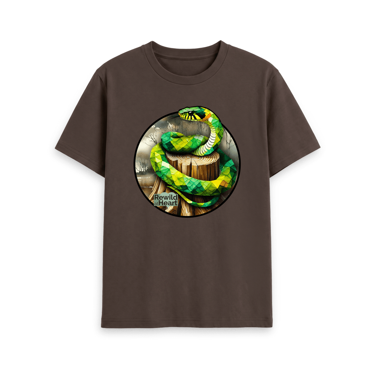 Chocolate Printed T-shirt Front