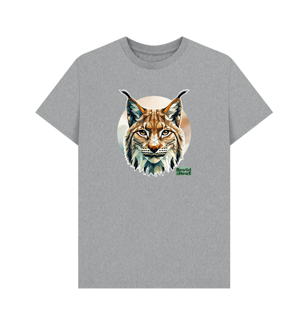 Athletic Grey Primal Lynx Men's T-Shirt