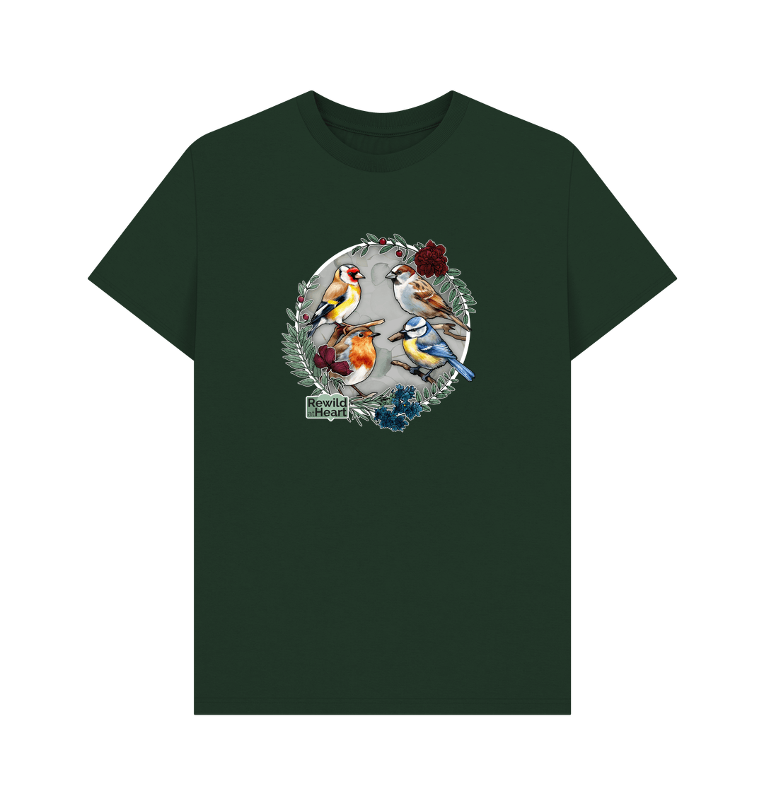 Evergreen British Songbird Wreath Men's T-Shirt