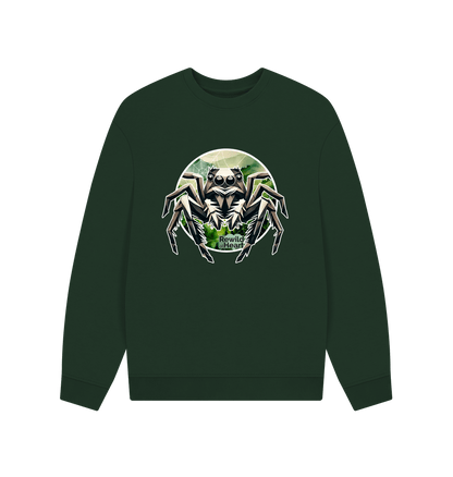 Evergreen Wild Jumping Spider Men's Oversized Sweater