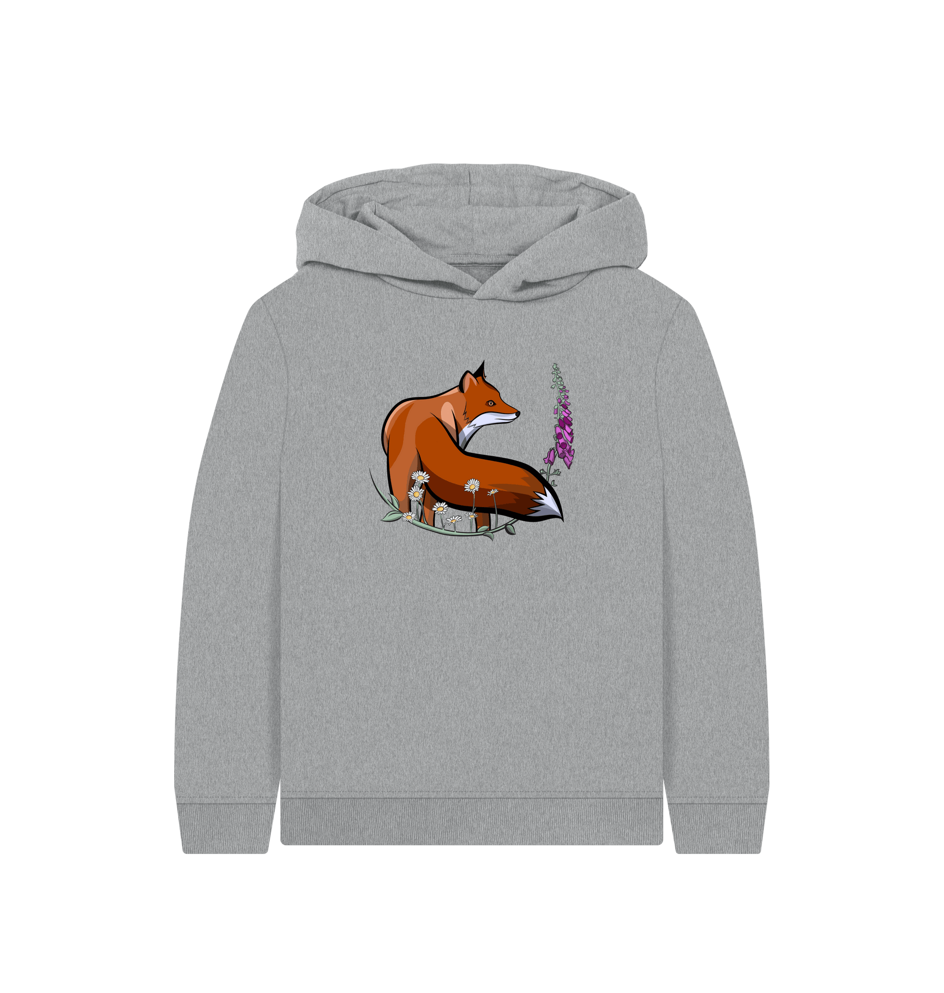 Athletic Grey Printed Kids Hoodie Front