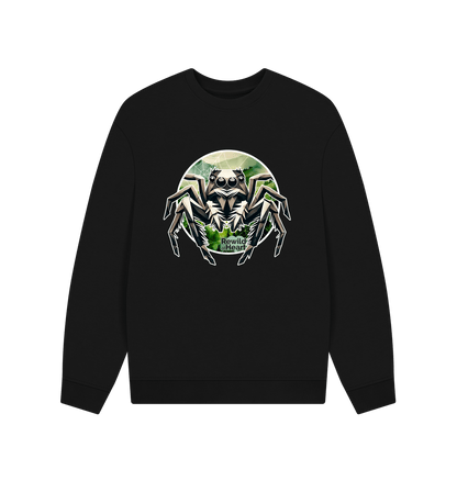 Black Wild Jumping Spider Men's Oversized Sweater