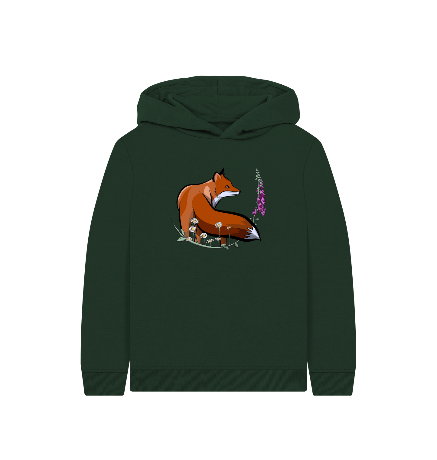 Evergreen Printed Kids Hoodie Front