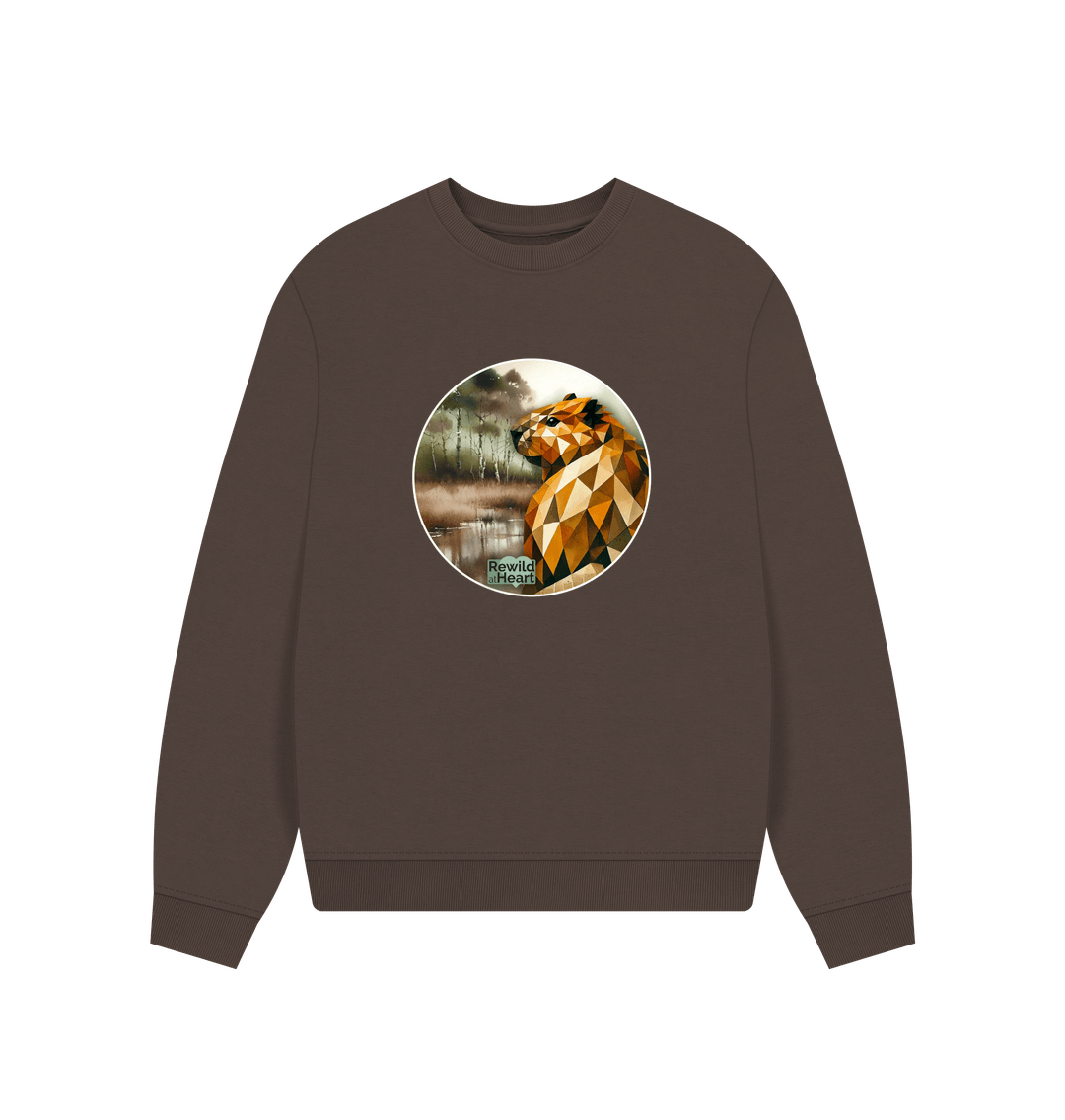 Chocolate Beaver Wetland Women's Oversized Jumper