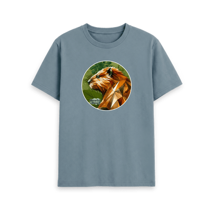 Stone Blue Printed T-shirt Front