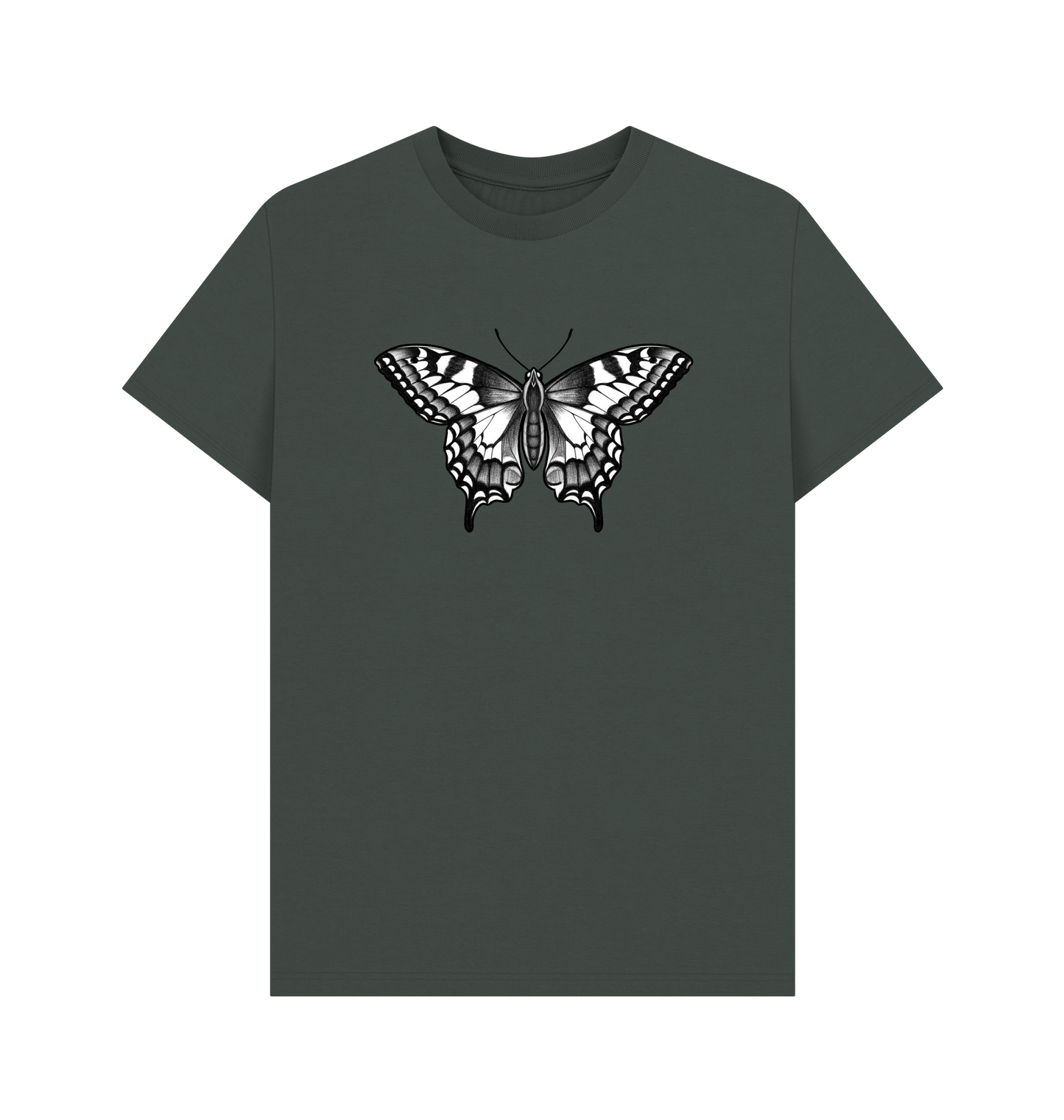 Dark Grey Printed T-shirt Front
