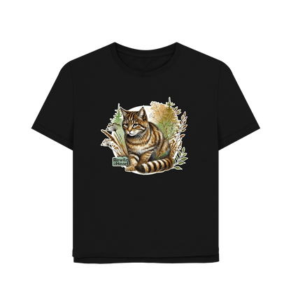 Black Wildcat Wilderness Women's Relaxed-Fit T-Shirt