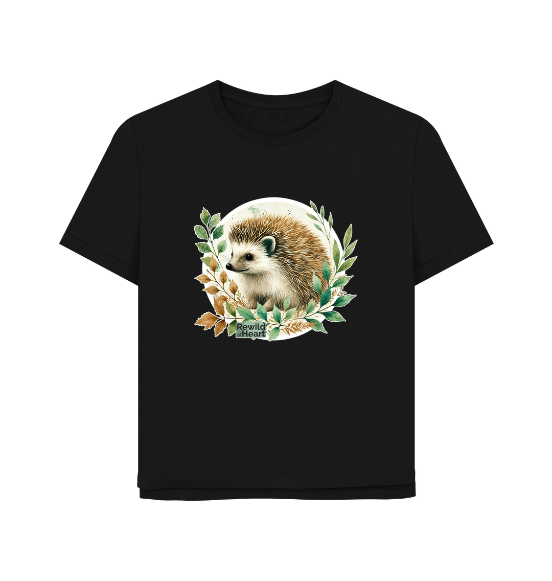 Black Hedgehog Harmony Women's Relaxed-Fit T-Shirt