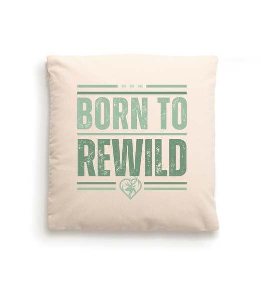 Natural Born to Rewild Canvas Cushion Cover