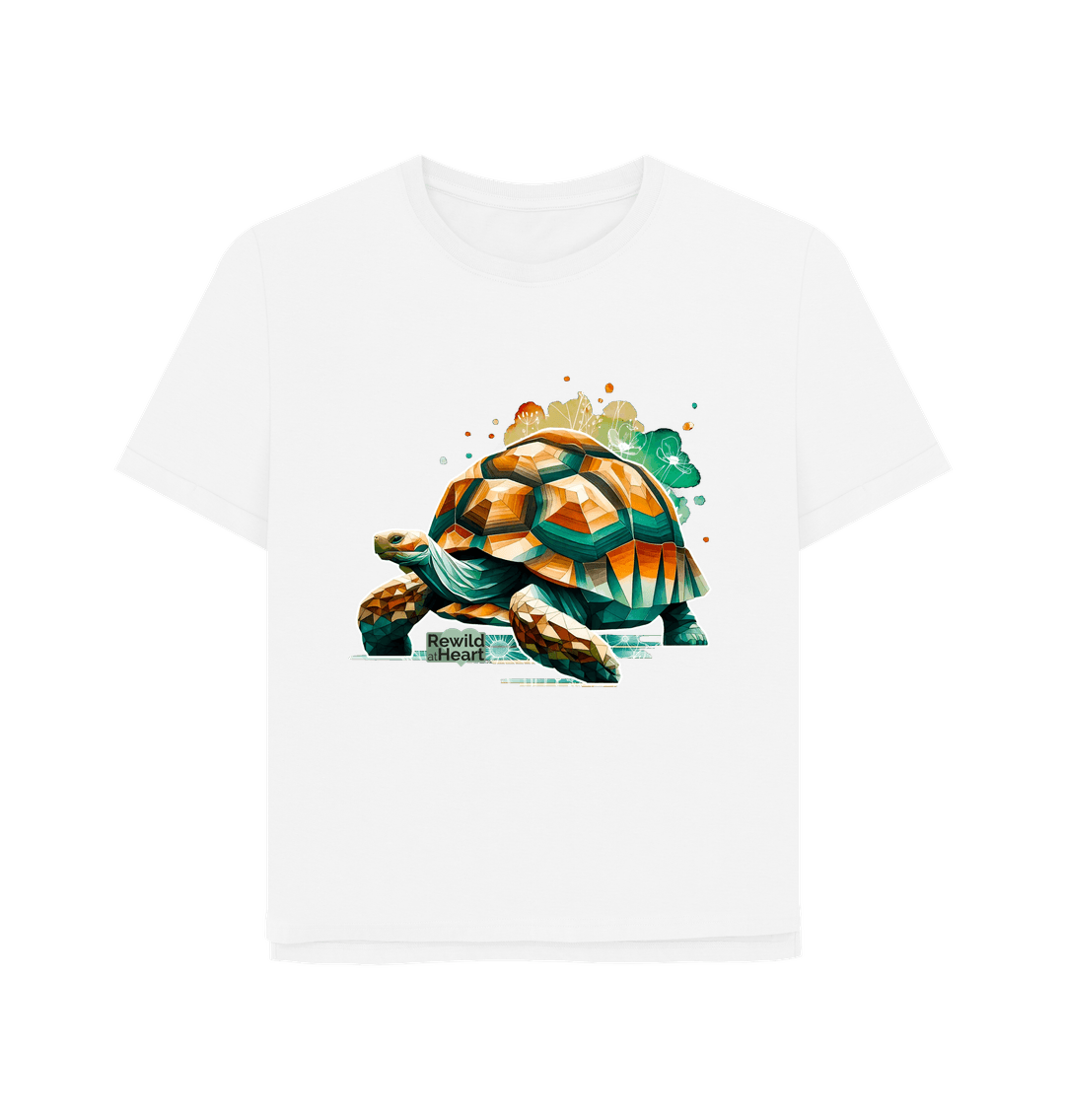 White Giant Tortoise Wildflower Women's Relaxed-Fit T-Shirt