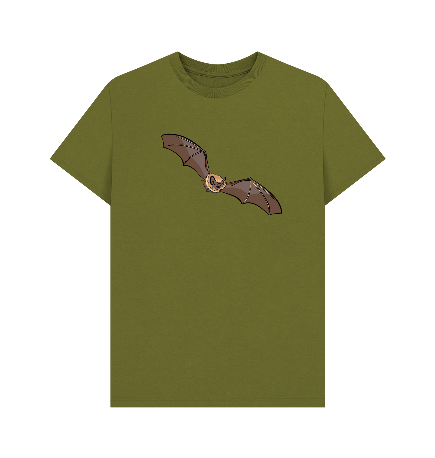 Moss Green Printed T-shirt Front