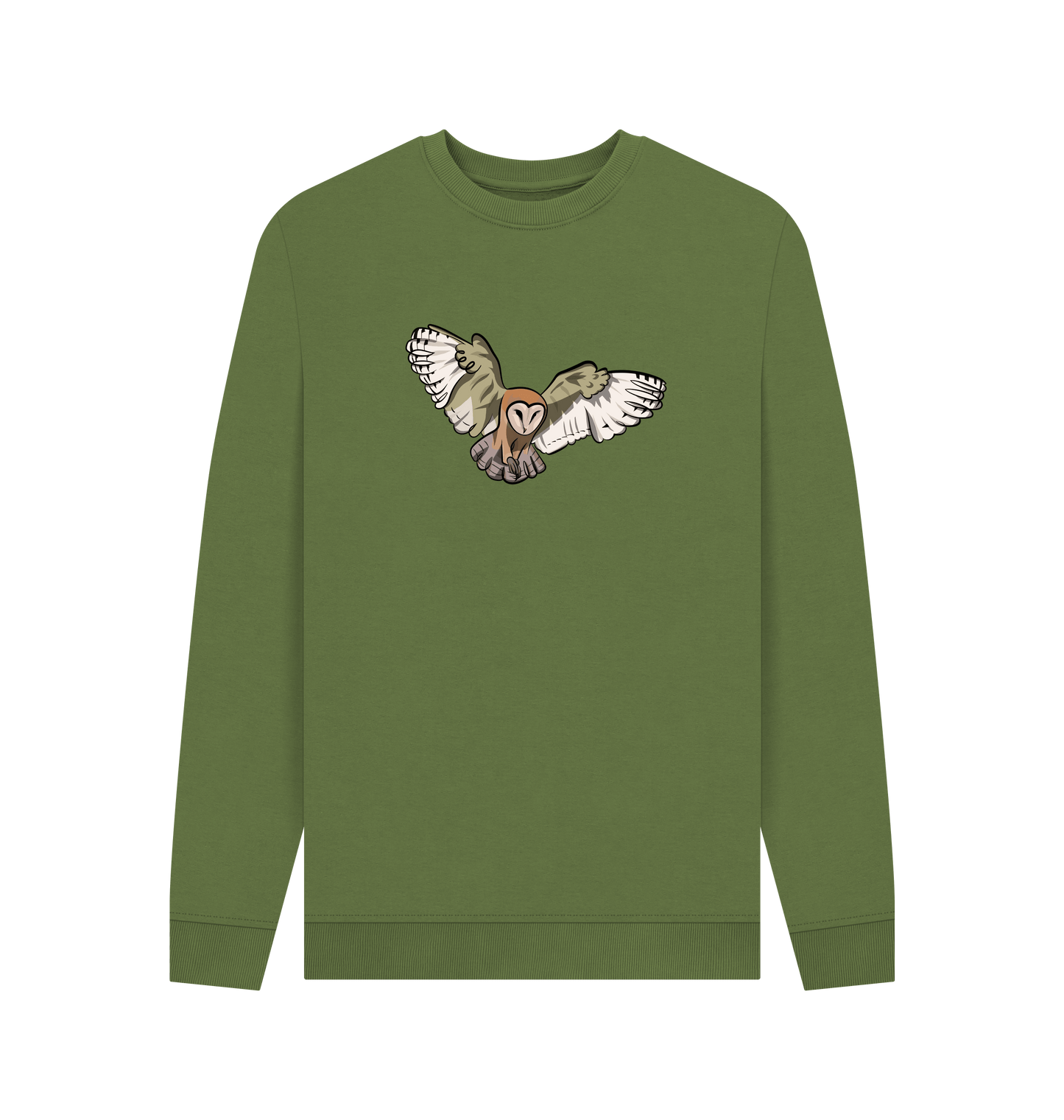 Khaki Printed Sweater Front