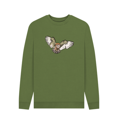 Khaki Printed Sweater Front