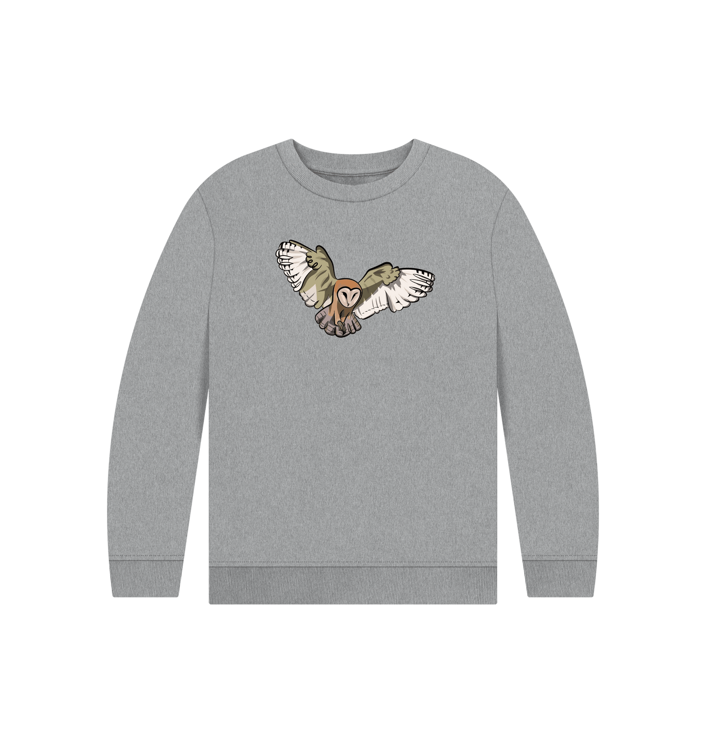 Athletic Grey Printed Kids Jumper Front
