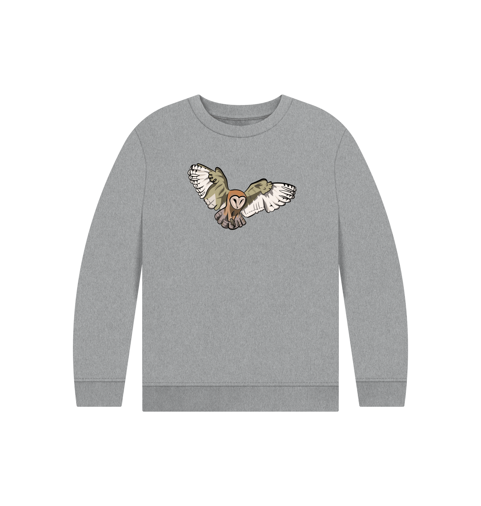Athletic Grey Printed Kids Jumper Front