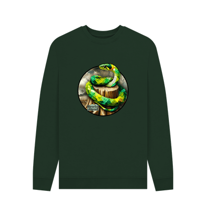 Evergreen Grass Snake Marsh Men's Sweater