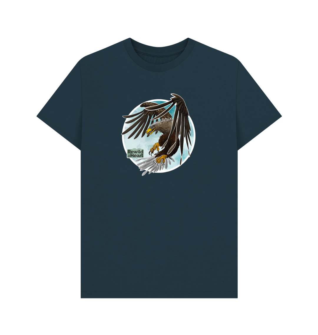 Denim Blue White-Tailed Eagle Flight Men's T-Shirt