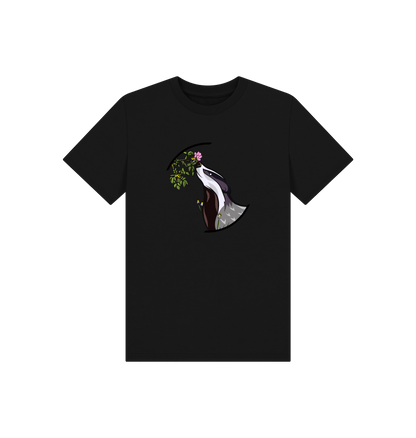 Black Printed Kids T-Shirt Front