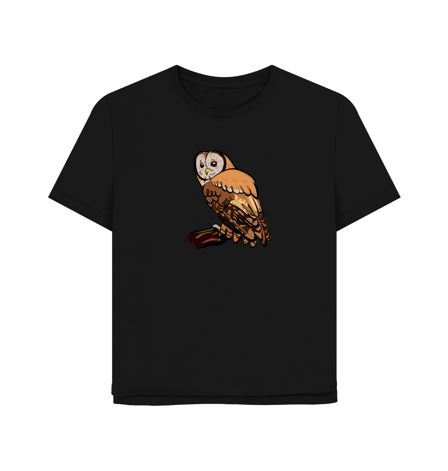 Black Printed T-shirt Front