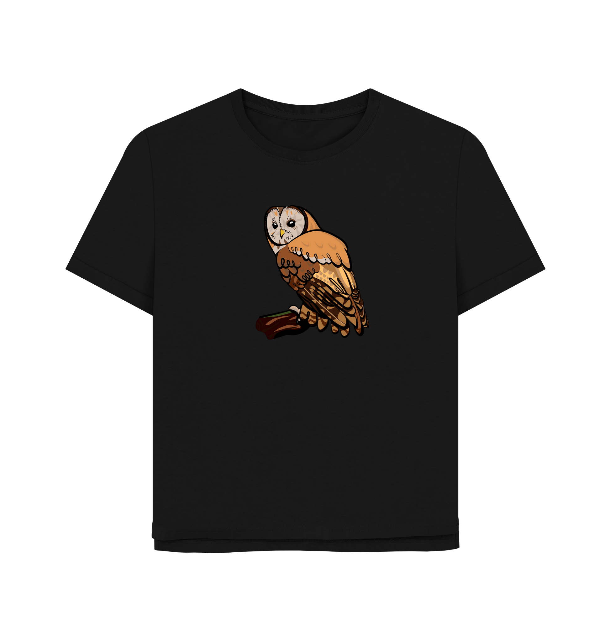 Black Printed T-shirt Front