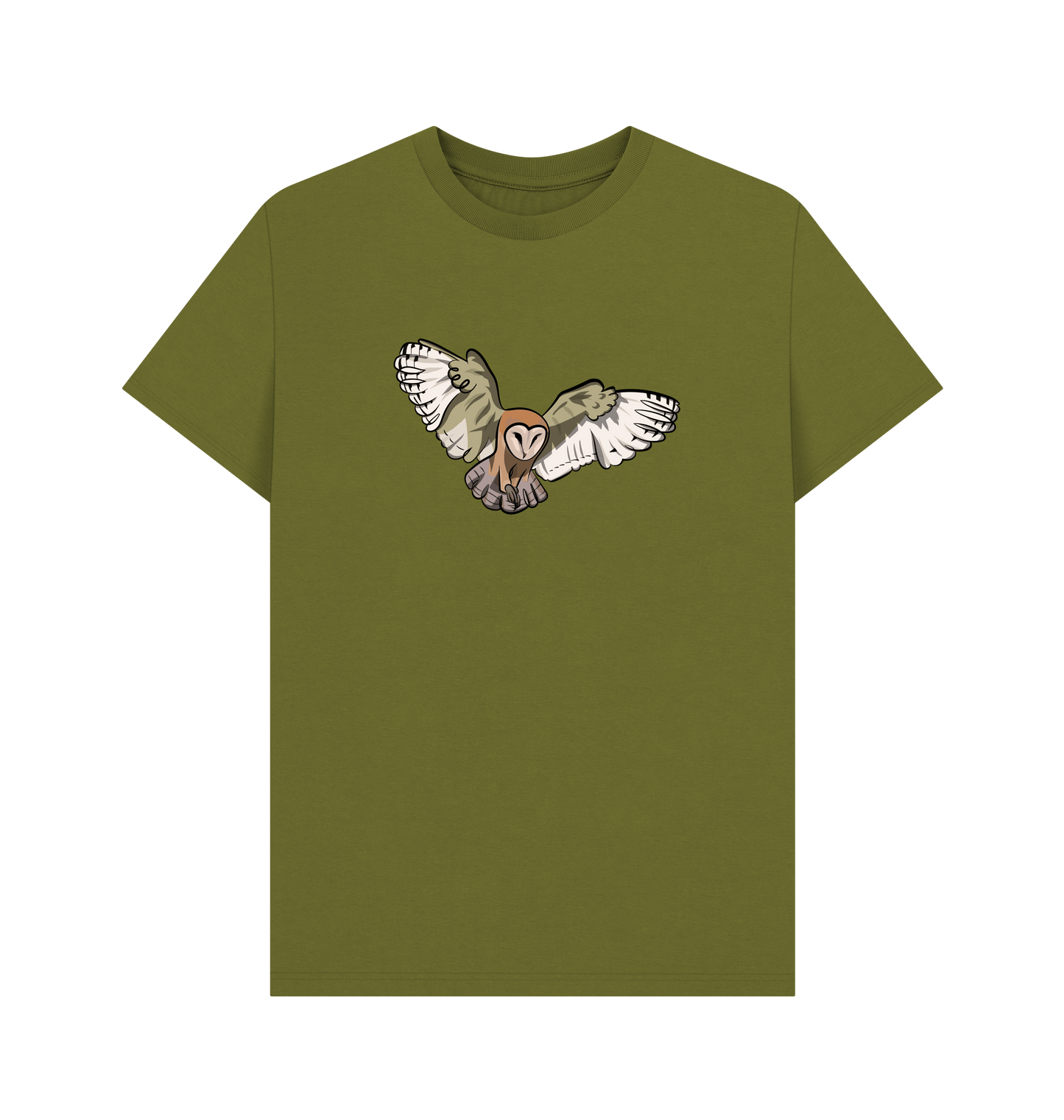 Moss Green Printed T-shirt Front