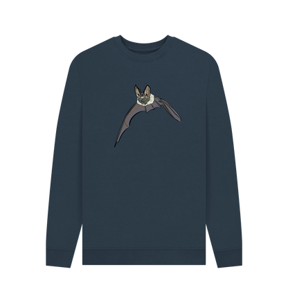 Navy Blue Printed Sweater Front