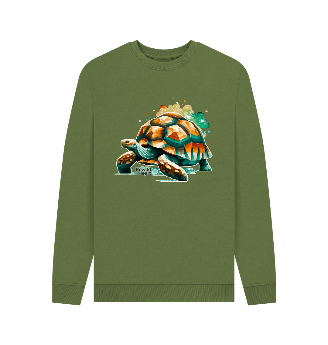 Khaki Giant Tortoise Wildflower Men's Sweater